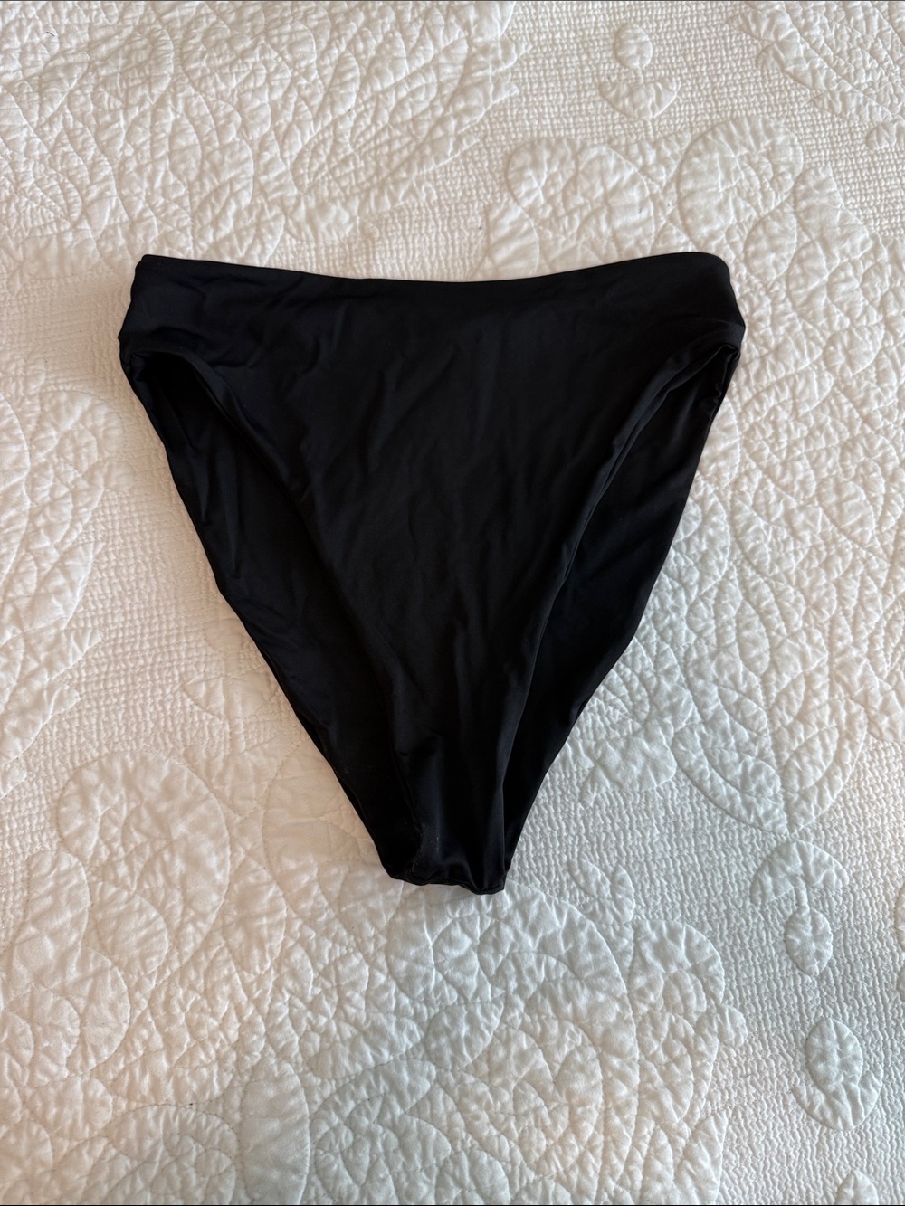 437 Swim - Black High-Cut Bikini Bottom
